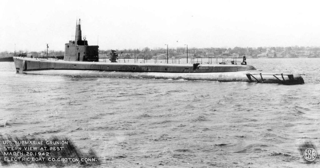 USS GRUNION, lost 30 July 1942: On 11 April 1942, USS GRUNION (SS-216) was commissioned at Electric Boat Company in Groton, CT.
