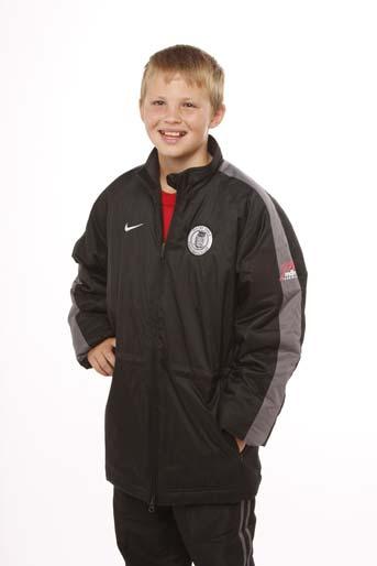 clubjackets NIKE Team Long Winter Jacket 100% Polyester, water repellent jacket with brush lining for warmth. Duel zips and zipped side pockets with drawstring waist.