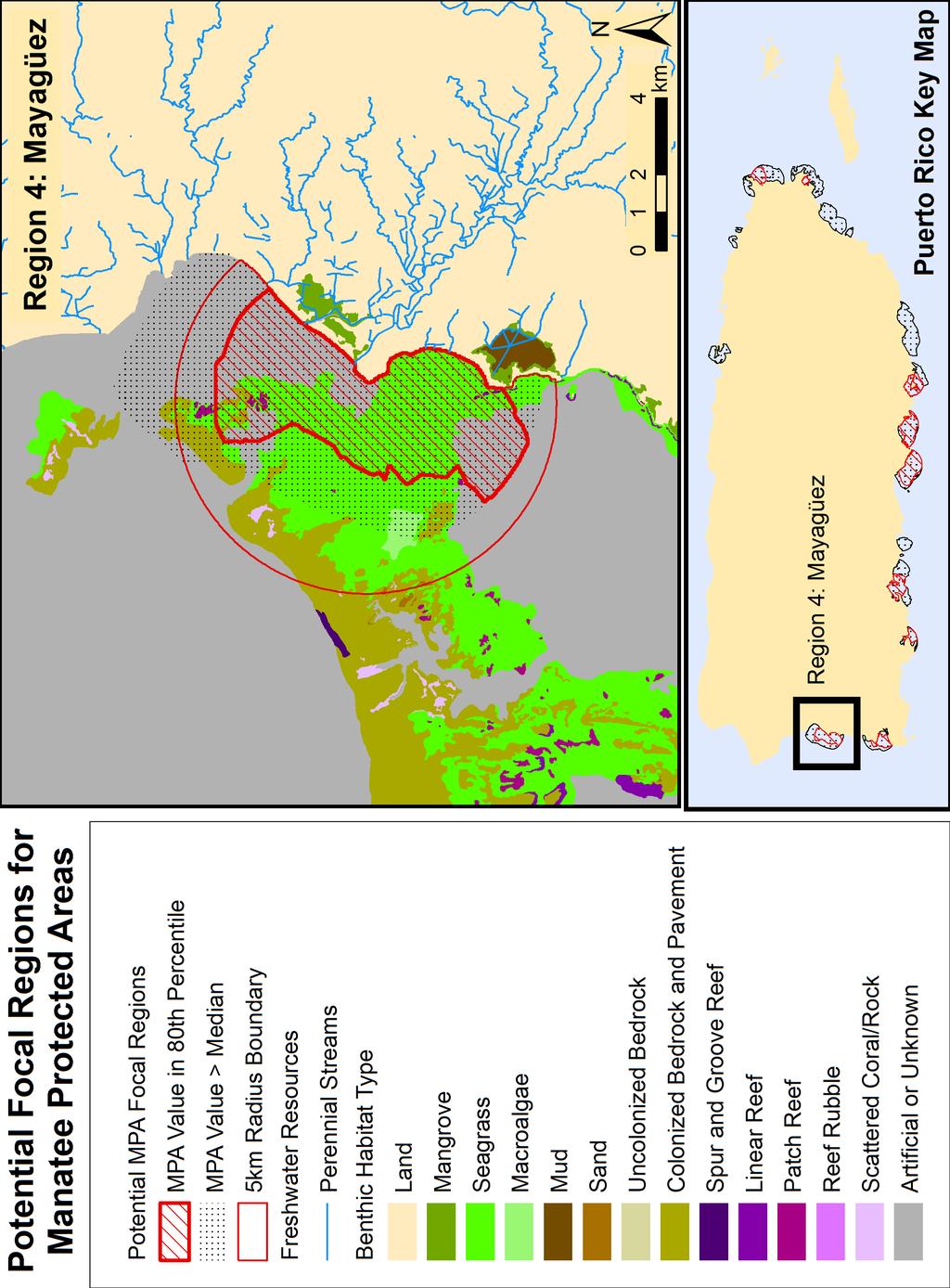 46 Figure 20: Potential MPA region encompassing coastal waters of Mayagüez.