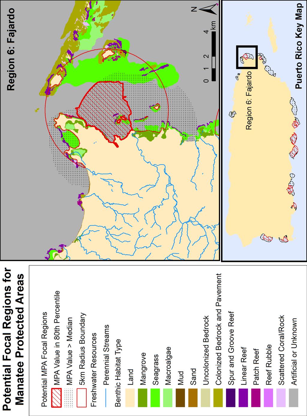 48 Figure 22: Potential MPA region encompassing coastal waters near Fajardo.