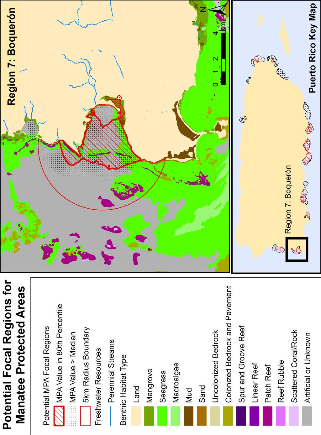49 Figure 23: Potential MPA region encompassing coastal waters of Boquerón.