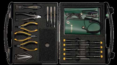 ESD Profi-SET TRENDY 2280 and 2285 the professionel kit for ESD-Specialists for local and mobile use ESD Tool Service-sets ESD Tool Sets for various operations in ESD areas, in handy cases from