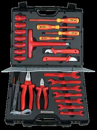 TOOL SETS 815O AND 816O Safety tools at hand in a plastic case Black plastic case made from polypropylen with elegant styled stable locks.