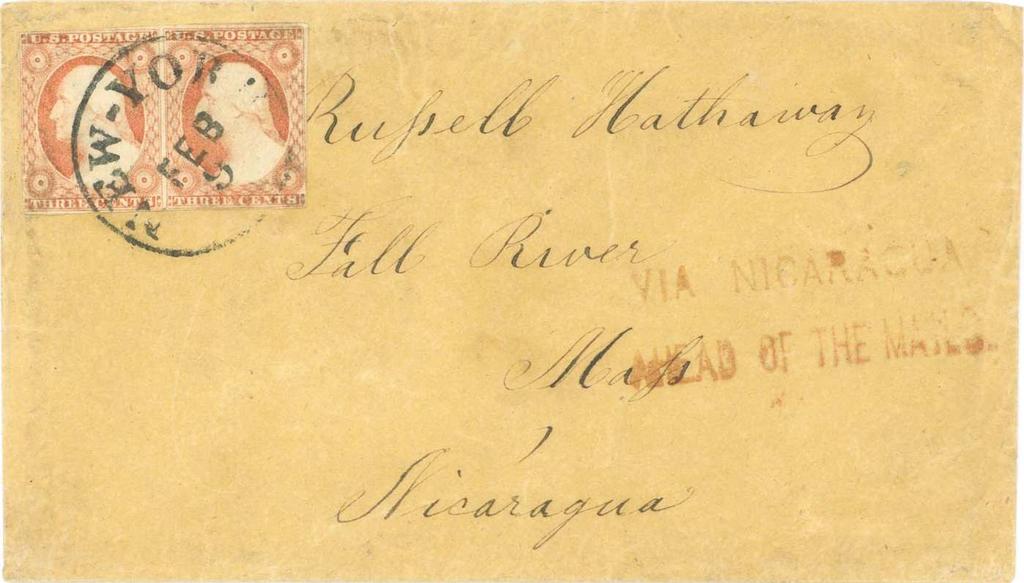 credit marking, 10 and transferred the letter to the Cunard steamer Arabia. 11 It was postmarked in London on November 27, barely a month after leaving San Francisco.
