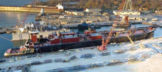 ships, including offshore support vessels. FBS facilities are custom-built for efficient new construction and repair, and its floating drydock is built to U.