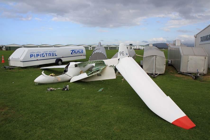 Wreckage and impact information The glider struck the ground in a steep nose low and left wing down attitude while rotating to the left.