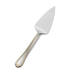 Pie/Cake Server A utensil, which has a triangular, shaped bottom with handle and is used to serve cake or