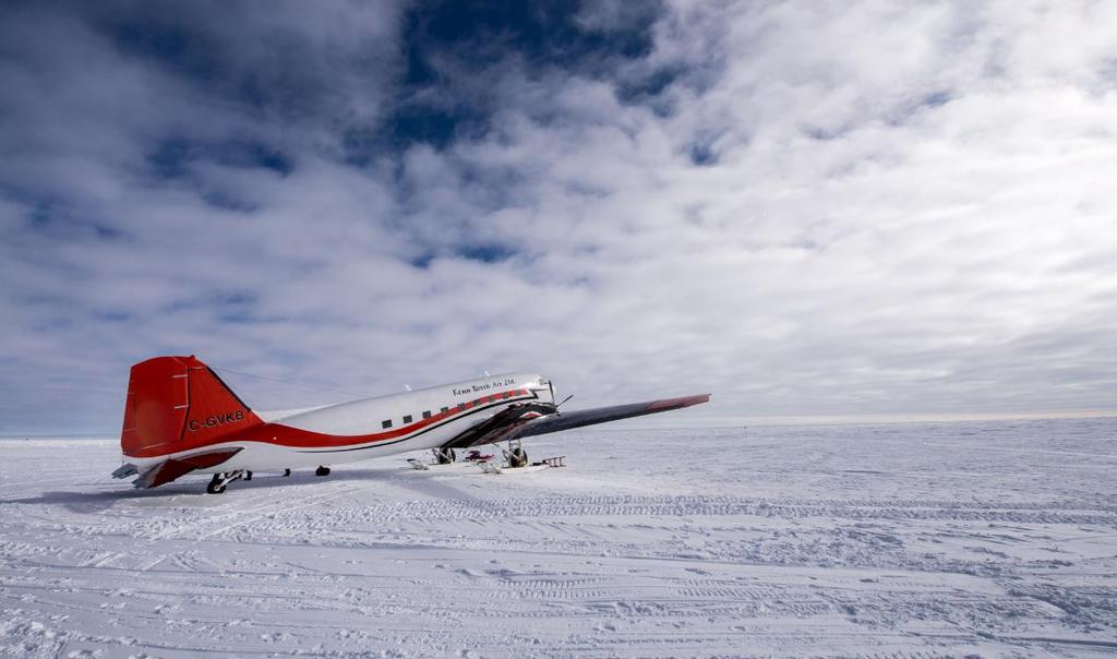 FLY TO THE SOUTH POLE Once weather conditions permit, you will board our ski aircraft and head for the southernmost point on Earth!