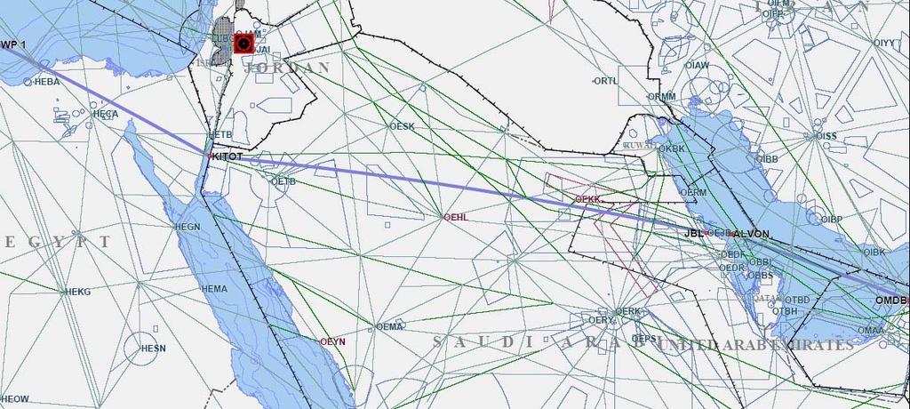 ATM/SAR/AIS SG/11-REPORT APPENDI 3B 3B-14 MID/RC-011 ATS Route Name: New Route Entry-Exit: UAE to Egypt and beyond Inter-Regional Cross Reference if any Users Priority High Originator of Proposal