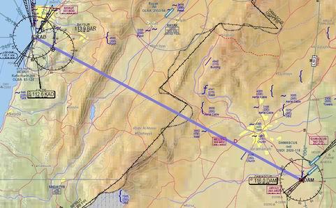 ATM/SAR/AIS SG/11-REPORT APPENDI 3B 3B-18 MID/RC-017 ATS Route Name: New Route Route Description Route from Jordan or Syria to BEY via DAM-DAKWE-KAD Flight Level Band: Potential City Pairs: