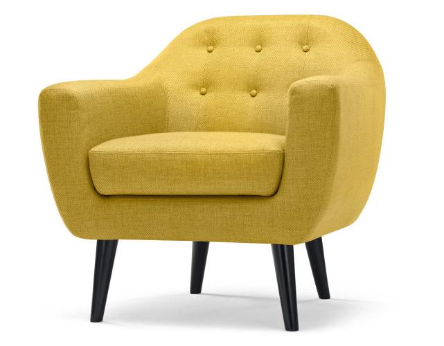 RITCHIE ARMCHAIR, OCHRE YELLOW R6 899,00 DIMENSIONS General Dimensions: W83 x D85 x H86cm Seating Height: 50 cm Packaging Dimensions: 85 x 87 x 65cm PRODUCT DETAILS Assembly: One person assembly