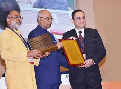 Mr Sanjeev Taneja CFO, GVK MIAL receiving the award from Hon ble President of India, Shri Ram Nath Kovind GVK AIRPORTS GVK CSIA bags National Tourism Award a corporate e-zine GVK CSIA, Mumbai bagged