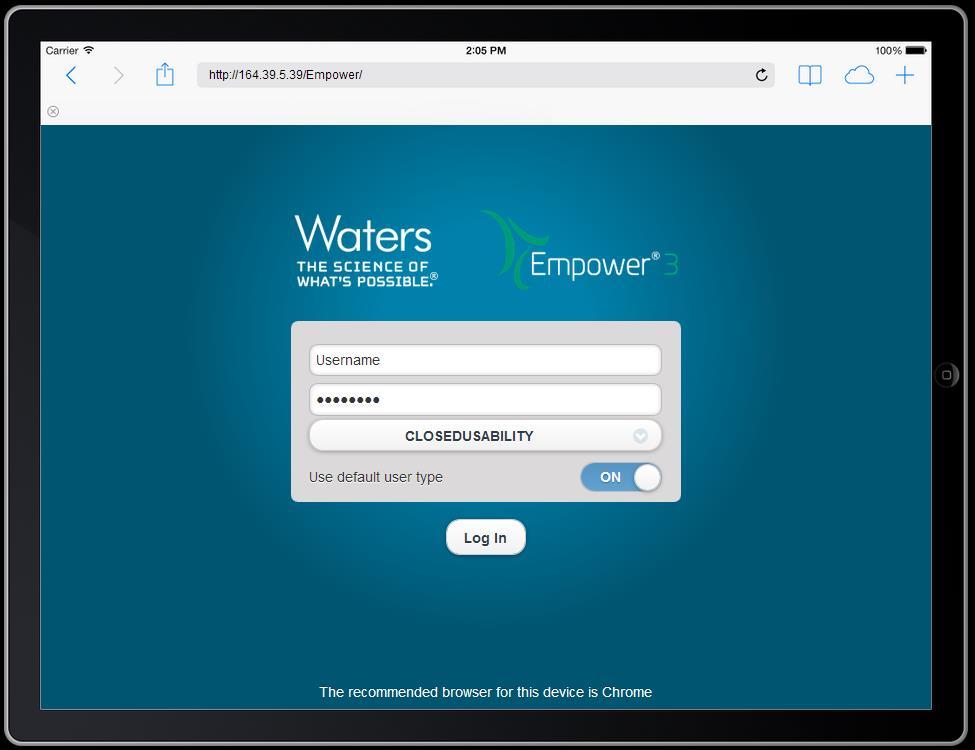 Login with normal Empower
