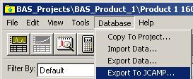 Export to JCAMP Directly export data* to JCAMP without creation
