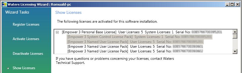 Current User/System licence status To check the licenses in use, View the System Monitor The active licenses are