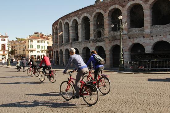 Meet our tour leader and the rest of the small group in the city centre of Verona. Collect your bike from here and start the easy 3- hour ride through the city.