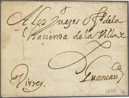 98 202 Corinphila Auction 18-19 November 2015 Peru 478 479 Pre-Philately and Stampless Mail Scott Colonial 1592: Entire letter mailed from Lima to Cuzco endorsed 'Inquiss.