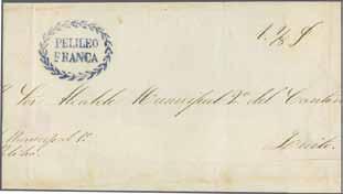 ' in red, reverse with manuscript docketing 'Quito 8 June 1847, Rec'd 22 July 1847' and near complete red wax seal of the Minister of Foreign