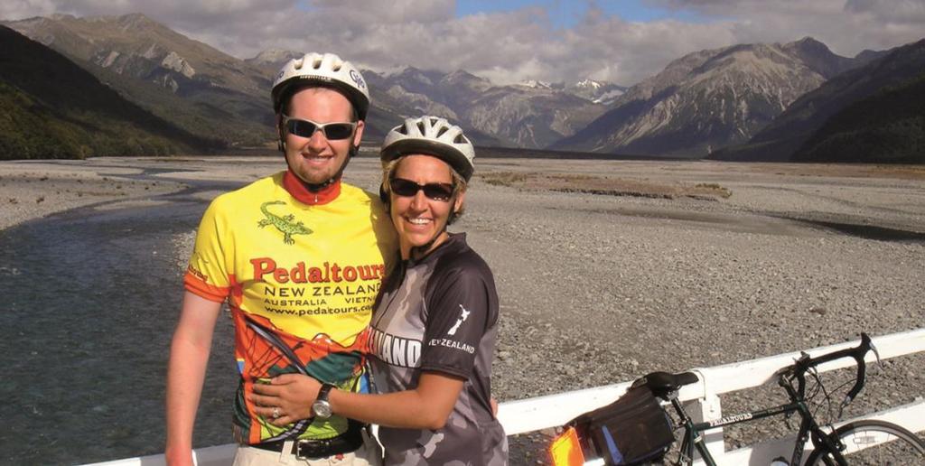 SOUTHERN ALPS South Island New Zealand 15 Days/ 14 Nights Christchurch to Christchurch Pedaltours Since 1985. The original New Zealand guided bike tour company.