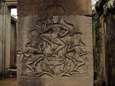 Angkor Thom was the capital of the Khmer empire and this gate served as the southern entrance.