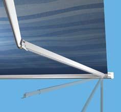 LIGHTWEIGHT The weight of the awning is 15% less than the traditional retractable arm awnings. Do make the comparison.