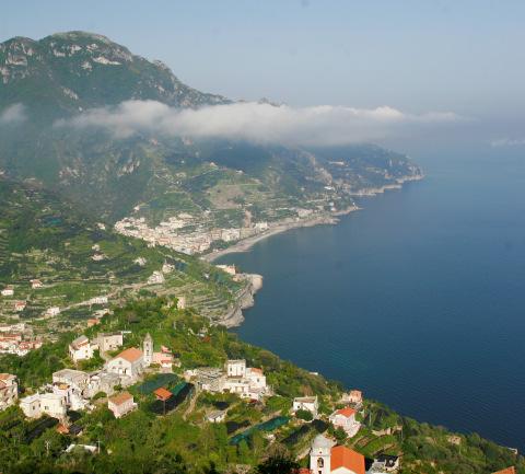DAY 7 Sambuco to Atrani via San Nicola; 5.9 miles, moderate, 1,350-ft. elevation gain and 2,500-ft. elevation loss. Afternoon option: Minori to Ravello; one-hour stair climbing, 1,150-ft.