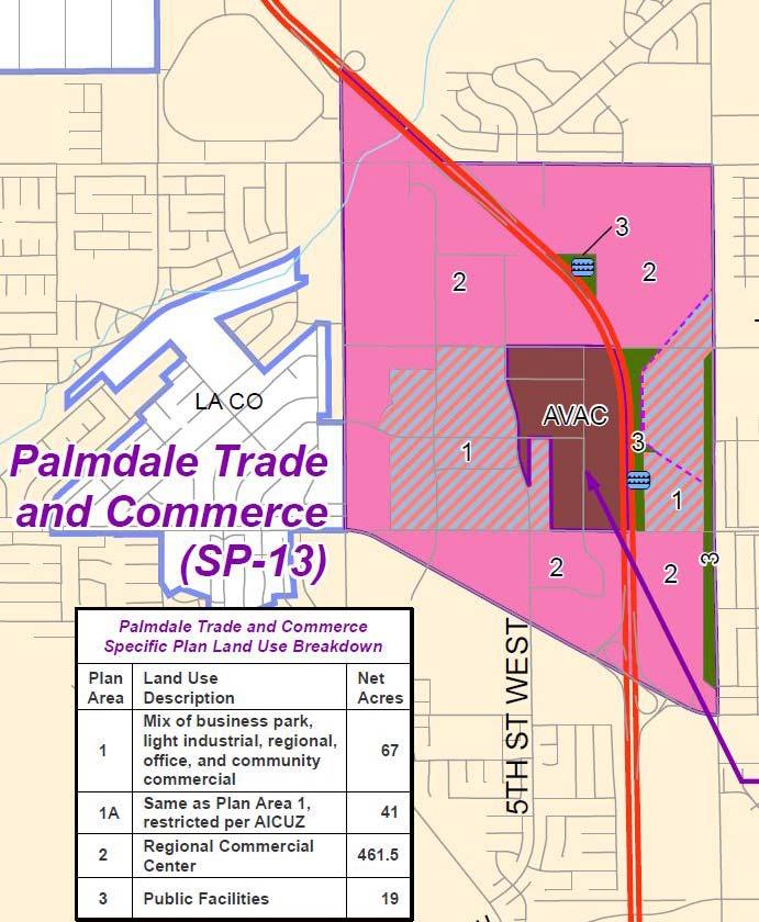 Table 2-3: Palmdale Trade and Commerce Center Specific Plan Development Standards Land Use Category Planned Development (PD) Mixed Use (MU) Minimum Developable Area ½ gross acre Maximum Height 45 ft.