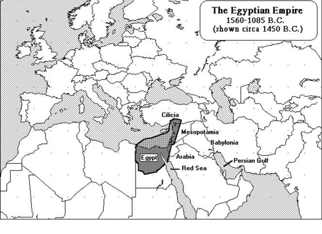 Hatshepsut s stepson Thutmose III created Egypt s 1 st empire by conquering territories in Palestine, Syria, & Nubia. Look at the map of Thutmose s empire.