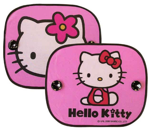 Hello Kitty Sun Shade Self-adhesive by electric charging Simply rub, stops at the pane without suction cups UV Resistant Material: