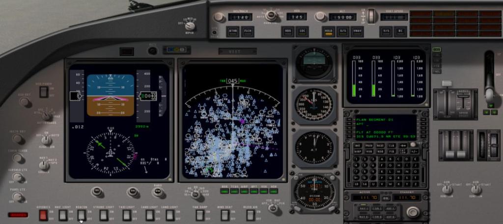 The selected heading, selected course, selected altitude and selected speed should also be set in X-Plane with your aircraft panel controls.