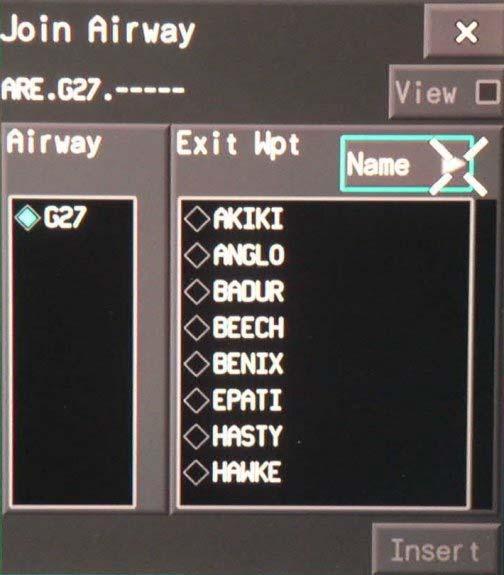 WPT can be inserted in sequence during a single flight plan modification by entering the WPT names through the MKB.