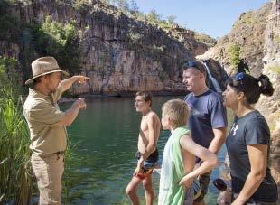Next stop, head to the border of Kakadu and Arnhem Land to experience a Guluyumbi cruise along the East Alligator River.
