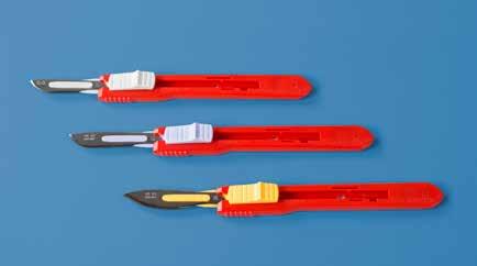 Getting Straight to the Point #4 Safety Scalpels with Retractable Blades #4 handle houses larger stainless steel blades Patented safety scalpel that allows a controlled retraction of the entire blade