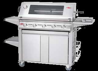 separately SIGNATURE 3000S 4 BURNER BS19340 Stainless steel barbecue frame with rust resistant porcelain coated cast iron cooktop and removable stainless steel warming rack.