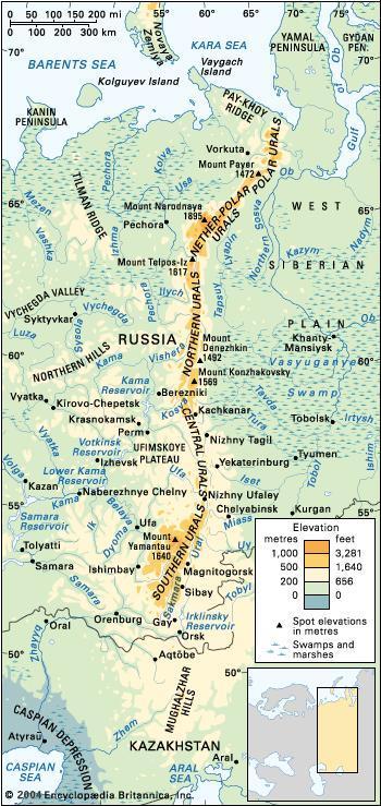 The Ural Mountains Separates Europe from