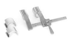 3 cm) wide DEBAKEY CHEST RETRACTORS A group of three sizes, each supplied with 2 sets of curved aluminum blades designed for use with ribs or sternum.