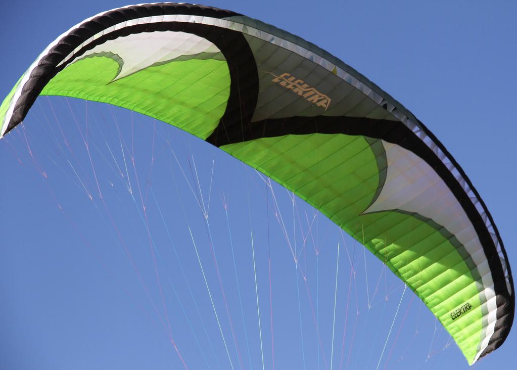 4. FLYING THE VELOCITY ELEKTRA PARAGLIDER: Prior to flight, we strongly recommend practicing kiting with the glider in the area and conditions you plan to fly in.