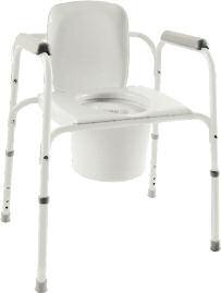 Invacare Standard Commodes The Invacare All-in-One Commode offers consumers the comfort and stability they need. The frame is lightweight.