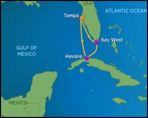 Havana Overnight Cruise May 14-19, 2018 Sailing roundtrip from Tampa to Key West and Havana! Inside Cabin Cat. 6V - $940 pp Ocean View Cabin Cat 2N.