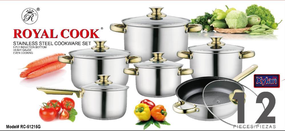 12 Piece Stainless Steel Cookware Sets RC 21211 RC 51215G Item # Description Color Weight