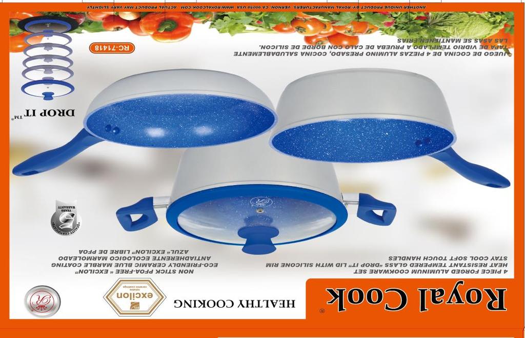 4 PIECE FORGED ALUMINUM COOKWARE SET WITH DROP IT SILICONE RIM SET INCLUDES 24*10cm dutch oven, 24*7.