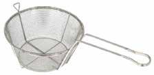 Short Each 1/8 MPF-59 5"Dia x 9"H, Tall Each 1/8 MPF-67 6-1/2"Dia x 7"H, Wide Each 1/8 Pasta Boil Baskets 18/8 stainless steel frame and normal mesh makes it ideal for cooking capellini Fits standard