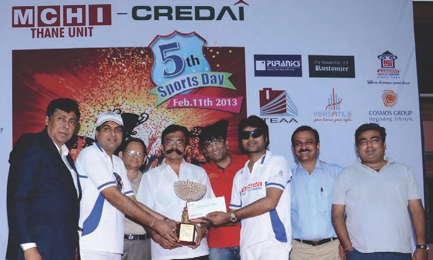 5 PROJECT WATCH SANGHVI GROUP WINS MCHI THANE CRICKET TOURNAMENT CONSECUTIVELY FOR THE FOURTH TIME Continues the legacy by winning over Mittal group in the final match by 8 runs.