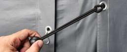 Step ttach an S-hook to the cover and with some pliers you may squeeze