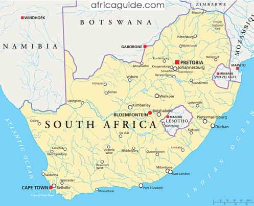 South Africa Population: 55.91 Million Capital City: The Republic of South Africa does not have a single capital city.