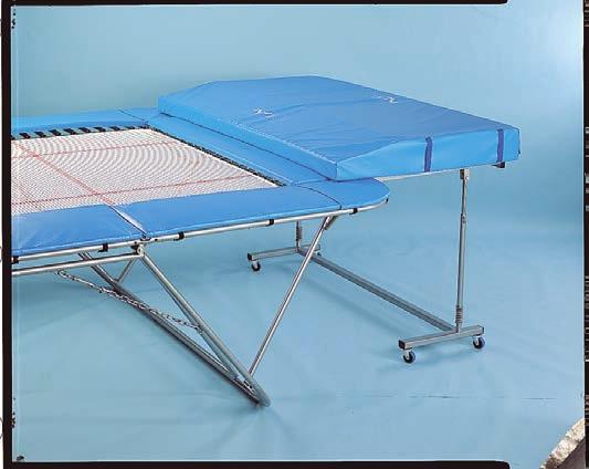 Please note these cannot be used in conjunction with lift/lower rollerstands and increase the width of the trampoline.