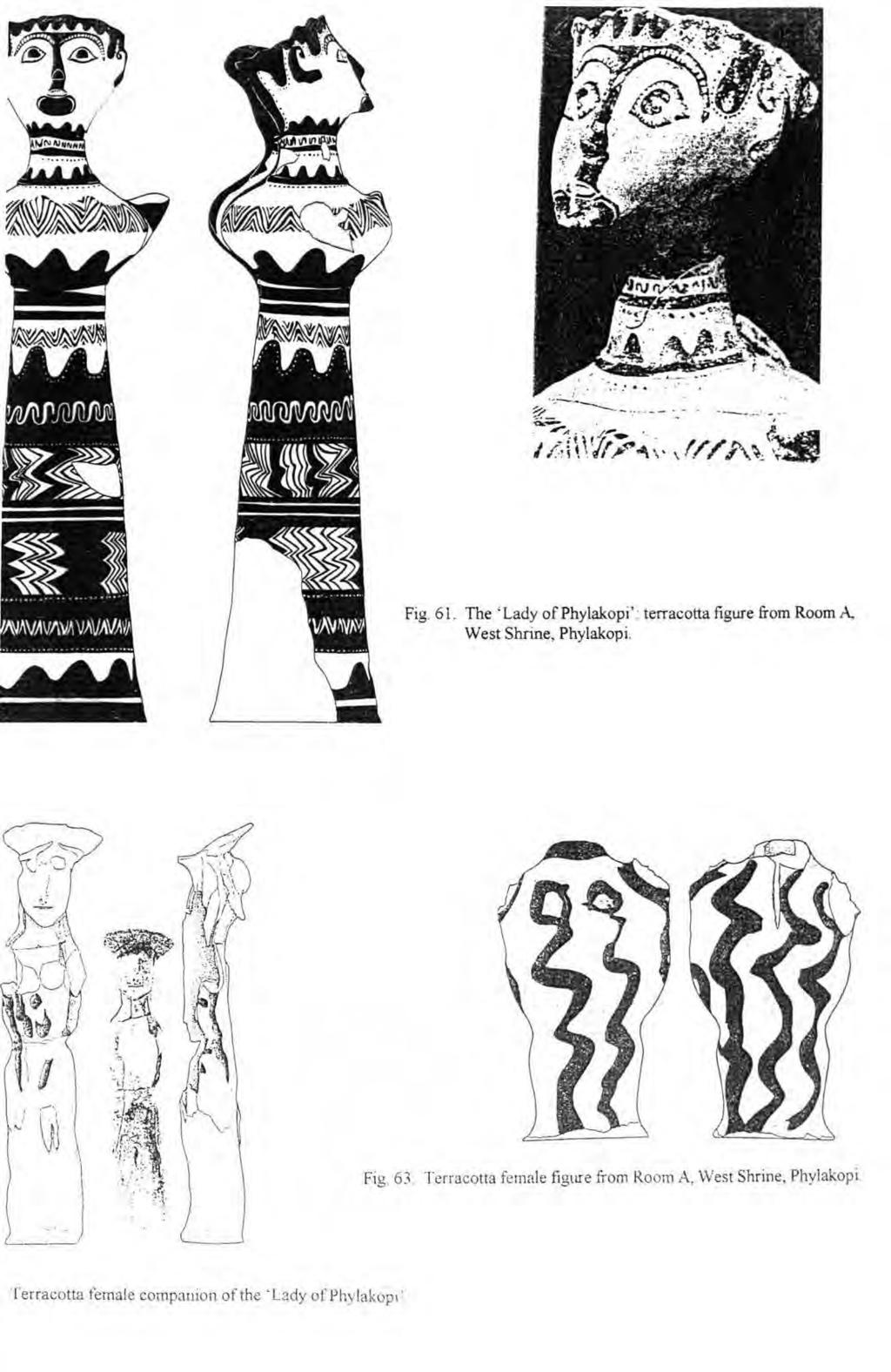 Fig. 61. The ' Lady of Phylakopi : terracotta figure from Room A, West Shrine, Phylakopi.