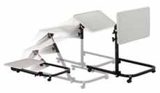 The table top tilts with the angle of the mast to provide a lat surface regardless of the angle of the mast. new & improved LARGER TuBinG. non-tilt Overbed Table 13067.