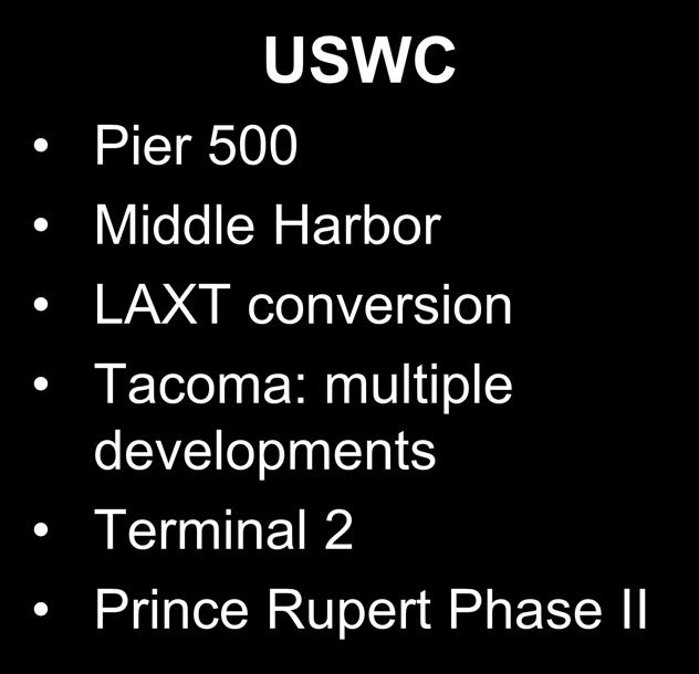 Significant expansion opportunities also exist USWC Pier