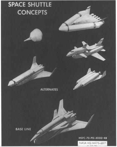 Early Space Shuttle Designs Early designs were for a completely reusable shuttle.